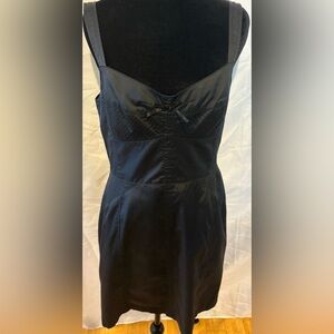 Vintage Banana Republic Black Corset Top Mini Dress Holiday Cocktail Going Out